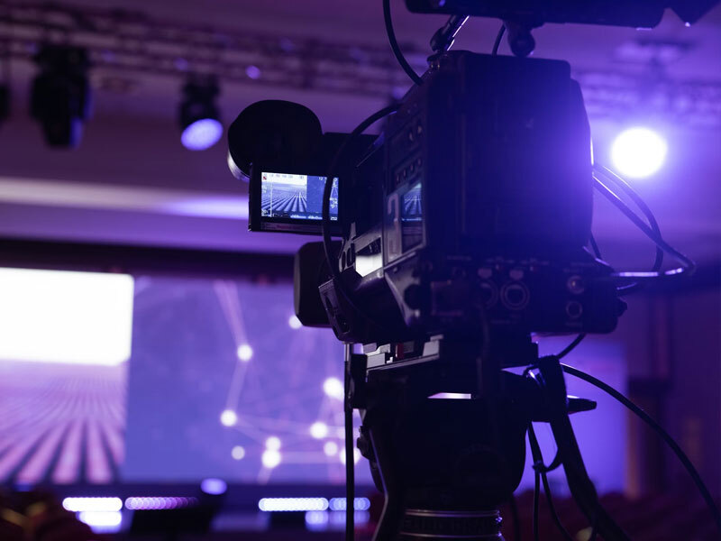 Photo of event video production in Boston at a conference or concert